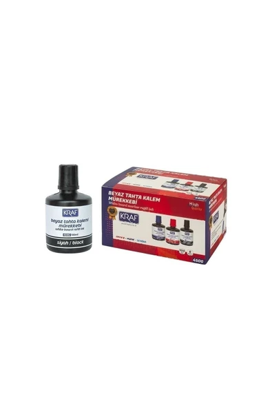 KRAF Beyaz Yazı Tahtası Mürekkebi Siyah 100 Ml X 6 Adet - 1