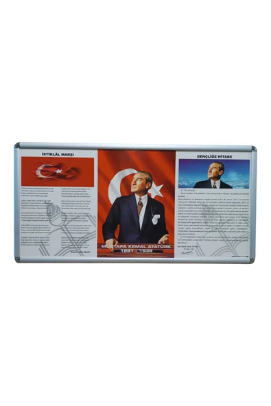 Panda Milli Levha 3 Lü Set Tek Parça Alüminyum Rondo Çerceve 45x90 cm - 7