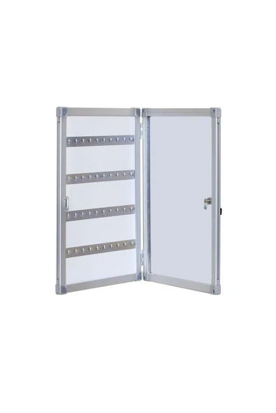 Panda 30x42 Cm 20'li Anahtar Dolabı Ince Alüminyum Kapaklı Pano - Resim 2