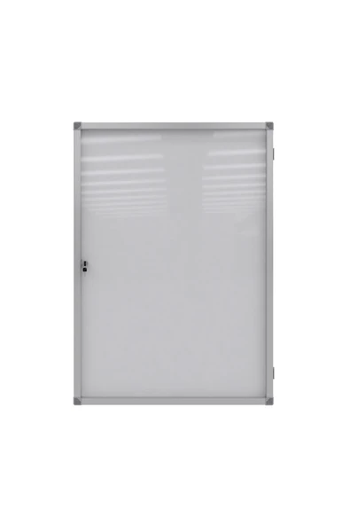 Panda 90x120 Cm Mıknatıslı Alüminyum Kilitli Kapaklı Ince Camekanlı Ilan Duyuru Sunum Pano - 3