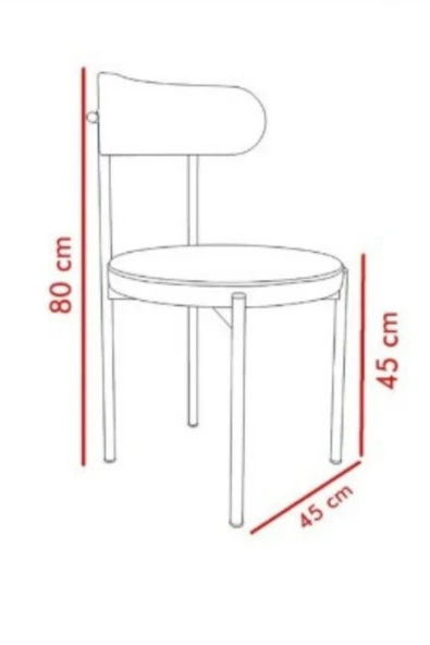 Dekoroom's 2 Adet, Metal Polo Sandalye, - Resim 4