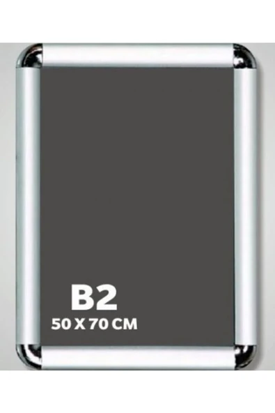 Alüminyum B2 50x70cm Çerçeve 1 Adet Rondo Köşe Aç Kapa Açılır Kapanır - Resim 2