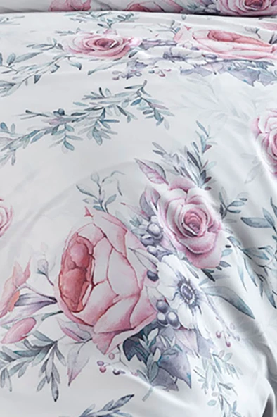 Varol Royal Saten Tek Kişilik 300TC Nevresim Takımı  - ROSALİNDA - Resim 2