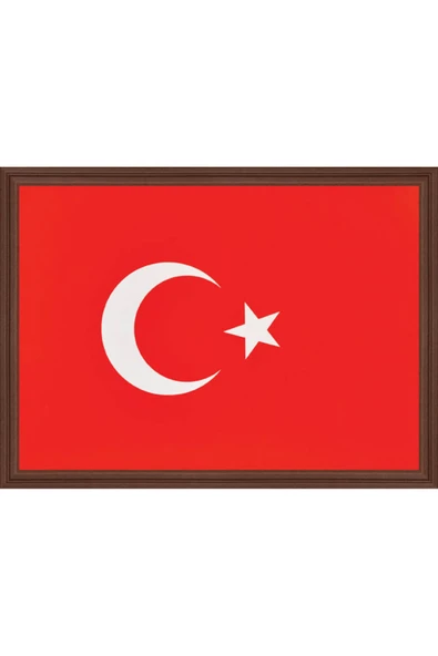 Panda 30X45 CM TÜRK BAYRAĞI (mdf çerçeveli) PORTRE TABLO PANO-PAN407 - 1