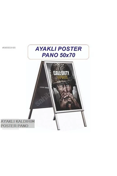 OfisDS B2 50x70cm Alüminyum Çift Taraflı Kaldırım Reklam Poster A Pano - Resim 3