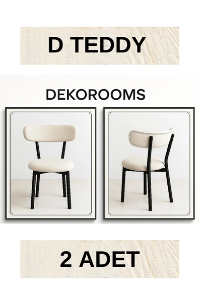 Dekoroom's 2 Adet, D Teddy Sandalye, ürün görseli