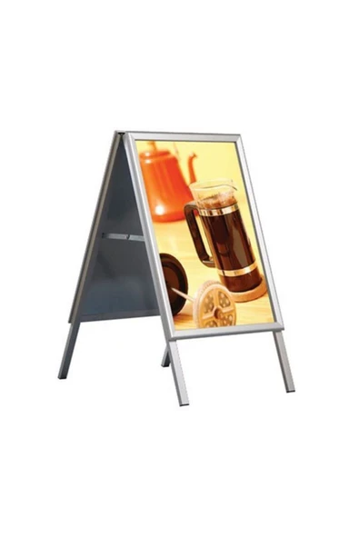 OfisDS B2 50x70cm Alüminyum Çift Taraflı Kaldırım Reklam Poster A Pano - Resim 2