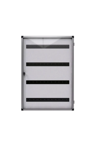 Panda 37x52 Cm 40'lı Anahtar Dolabı Ince Alüminyum Kapaklı Pano - 1
