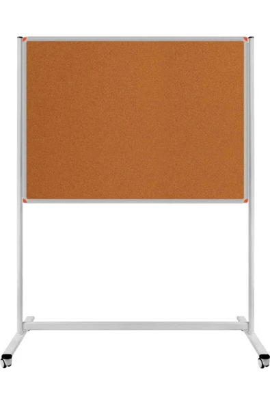 Panda 90X180 CM SABİT TEK TARAFLI- TEKERLEKLİ  AYAKLI MANTAR PANO-PAN172 - 1