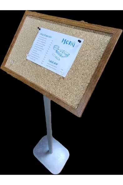 OfisDS Alüminyum Ayaklı 30*45 Mantar Pano Menü Board - Resim 2