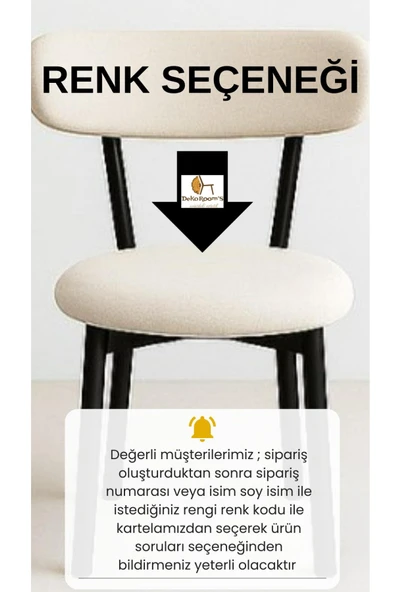 Dekoroom's 2 Adet, D Teddy Sandalye, - Resim 2