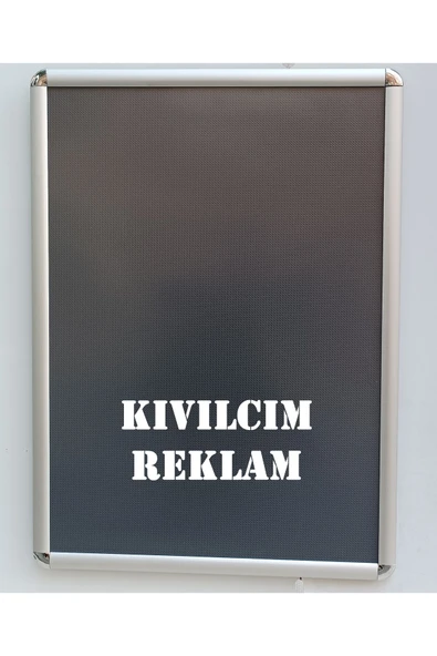 KIVILCIM PLASTİK VE REKLAM ÜRÜNLERİ 5 ADET B2 - 50x70 cm ALÜMİNYUM AÇILIR KAPANIR RONDO ÇERÇEVE - 2