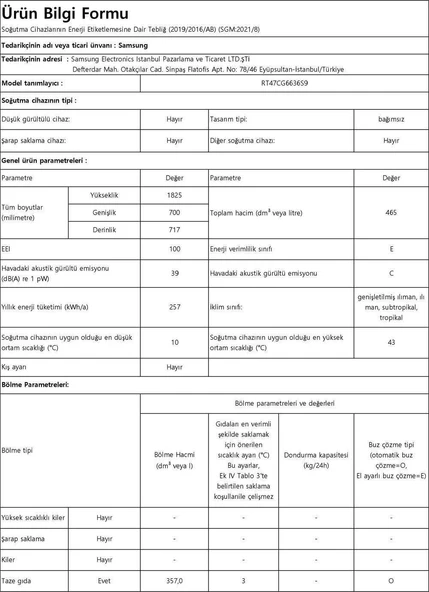 Samsung RT47CG6636S9/TR Çift Kapılı No Frost Inox Buzdolabı - Resim 3