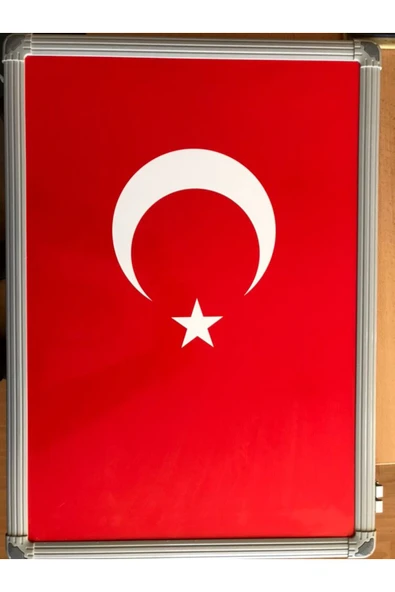 Panda 20X30 CM TÜRK BAYRAĞI PORTRE TABLO PANO (Alüminyum Çerçeve)-PAN414 - 1