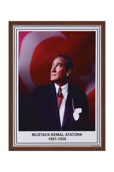 Panda Yayınları Mustafa Kemal Atatürk Portresi Tablo Ahşap Çerçeve 35 x 50 cm