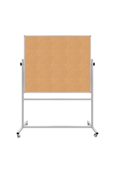 Panda 120x200 Cm Mantar Pano Çift Taraflı Mobil Çift Taraflı 360 Dönerli Tekerlekli