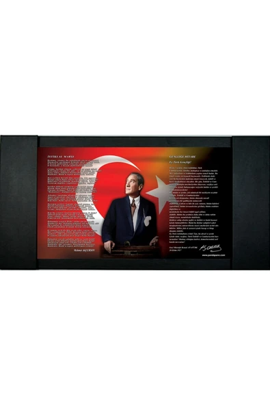 Panda 100x200 Cm Dijital Baskılı Deri Kaplı Çerçeveli Makam Panosu ürün görseli