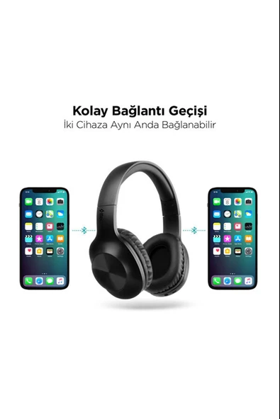 Ttec SoundMax 2KM117S Mikrofonlu Kulak Üstü Siyah Bluetooth Kulaklık - Resim 7
