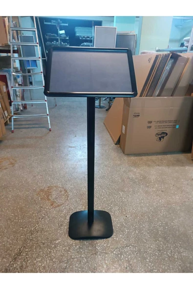 DİSPLAY A4 siyah renk Ayaklı Alüminyum Yönlendirme Menü Panosu Yönlendirme 21x30x110cm - Resim 4