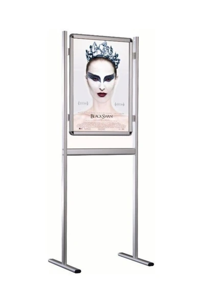 OfisDS B1 50X70 cm Yüksek Alüminyum Tek Taraflı Mobil Kaldırım Reklam Poster Pano - 1