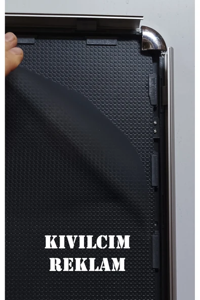 KIVILCIM PLASTİK VE REKLAM ÜRÜNLERİ 5 ADET B2 - 50x70 cm ALÜMİNYUM AÇILIR KAPANIR RONDO ÇERÇEVE - 4
