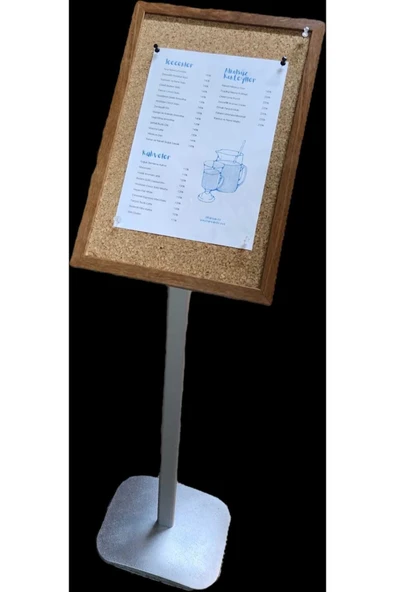 OfisDS Alüminyum Ayaklı 30*45 Mantar Pano Menü Board - Resim 3