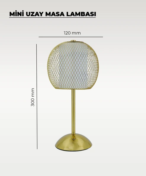 Gold Telli Masa Lambası - Dokunmatik - 3 Renk Işık - 2