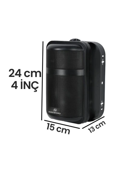 Maxword MDS-104TB Yüksek Kaliteli 160W 4 İnç 16 ohm/100V İki Yollu Duvar Tipi Sütun Hoparlör - 3