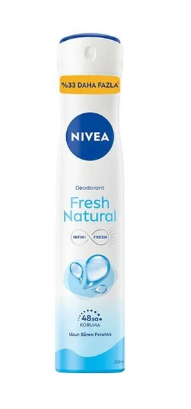 Nivea Fresh Natural Kadın Deodorant 200 Ml