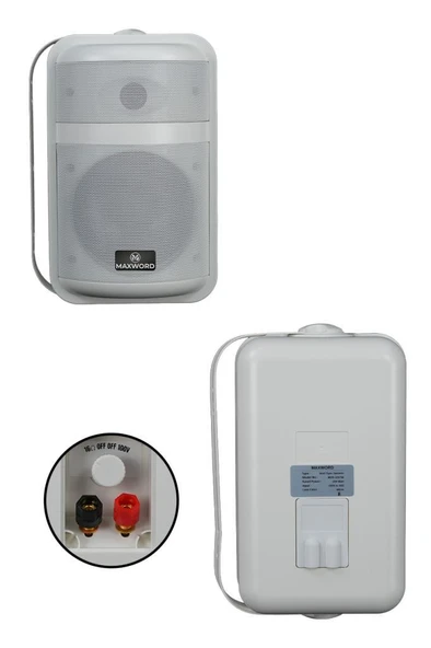 Maxword MDS-105TW Yüksek Kaliteli 200W 5.25 İnç 16 ohm/100V İki Yollu Duvar Tipi Sütun Hoparlör - 2