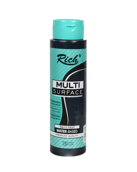 Rich Multi Surface Akrilik Boya Siyah 500cc