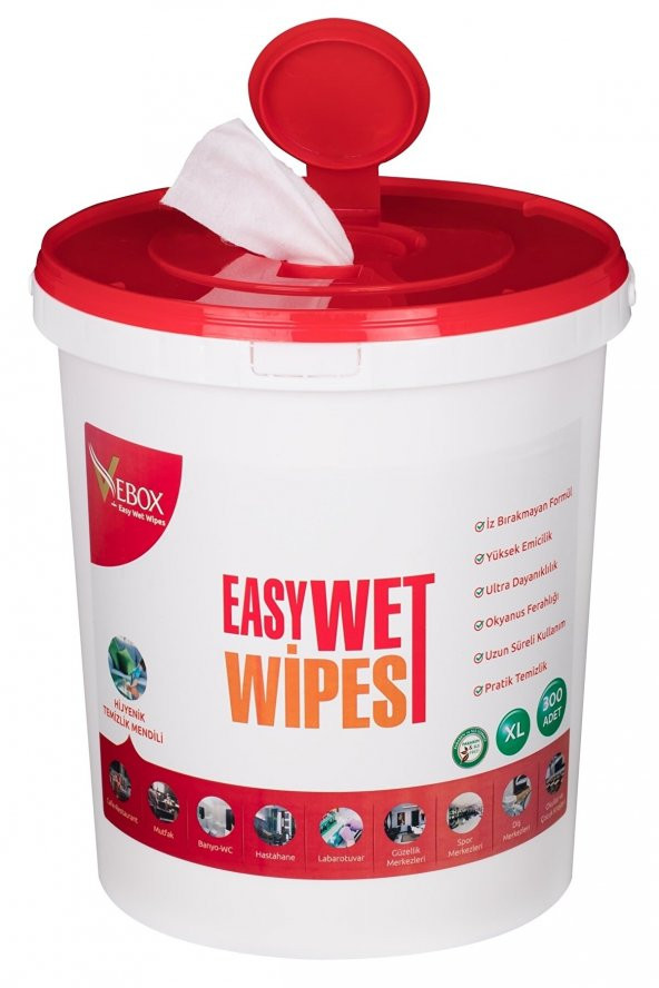 VEBOX Easy Wet Wipes Islak Kova Mendil