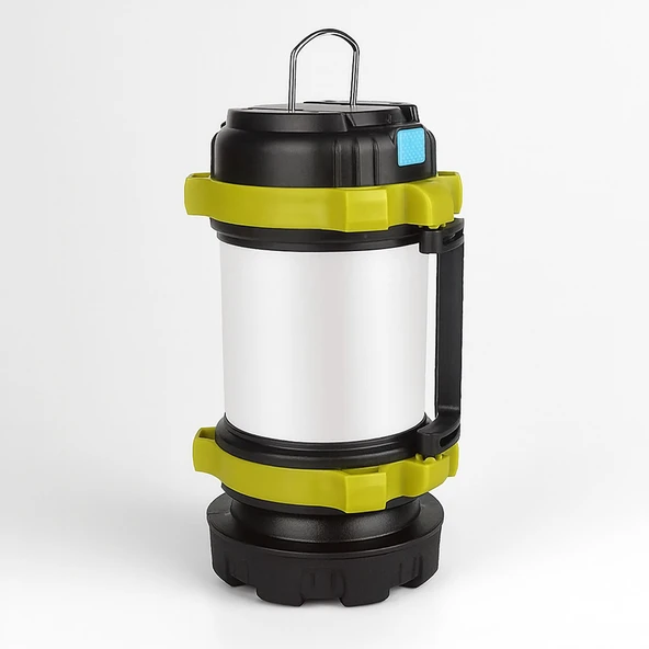 KE47703 LED Kamp Lambası Fener Işıldak 3000mAh Şarjlı ABS Gövde Masa Lambası Fonksiyonlu Güçlü Işık ürün görseli