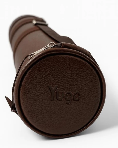 Yuga Suni Deri Proje Tüpü Cepli 10,5 cm Kahverengi - 2