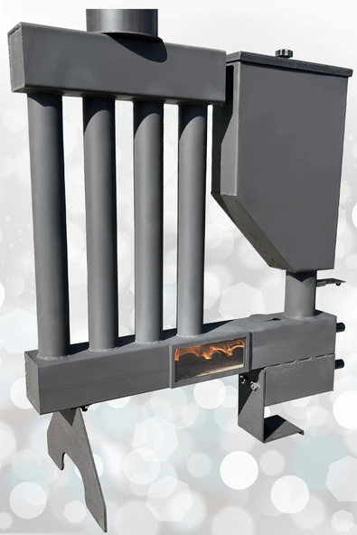 Pelet Sobası Petekli Pelet Soba Camlı Şömine Soba Stove Füze Roket - 4