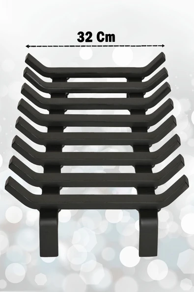 Şömine Izgarası 8 Çubuklu 48 Cm X 32 Cm Ekstra Dar Gözlü Izgara - 3