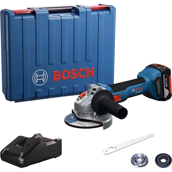Bosch GWS 18V-8 Tek Akülü Avuç Taşlama Makinası 4Ah 125m - 06019N9021