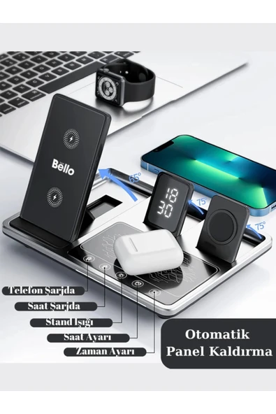 Tech&bello accessories R11 4in1 Wireless Kablosuz Şarj Standı - Resim 2