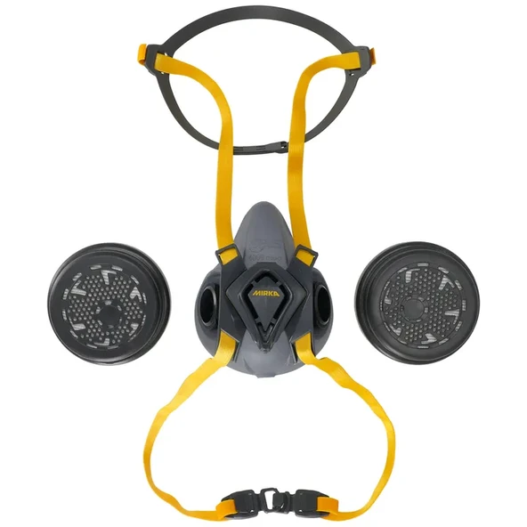 Mirka Yarım Yüz Maske Seti (A2P3 R) – A2P3 Filtreli, Profesyonel Kömürlü Maske - 3