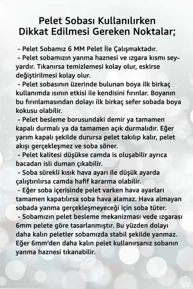 Pelet Sobası Petekli Pelet Soba Camlı Şömine Soba Stove Füze Roket - 6