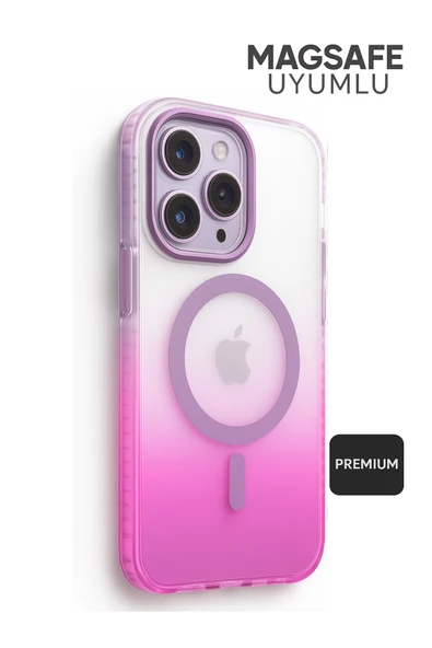 Tech&bello accessories iphone 14 Pro Max Kılıf Magsafe uyumlu Renk geçişli Darbe emici Degrade Kapak ürün görseli