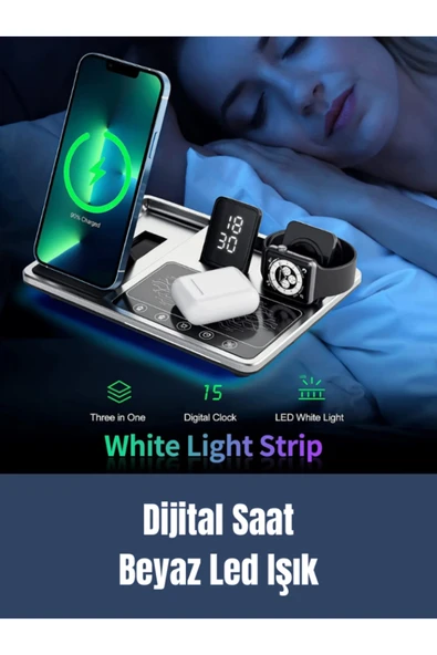Tech&bello accessories R11 4in1 Wireless Kablosuz Şarj Standı - Resim 5