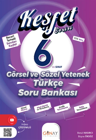 GÜNAY YAYINLARI 6. Sınıf Keşfet Serisi Görsel ve Sözel Yetenek Soru Bankası ürün görseli