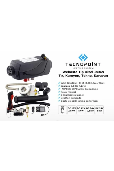 PTTAVM: Tecno Point Tecnopoint TC18-01 12V 2.5kw Webasto Tip D2 Model ...