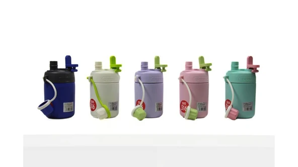 Dodge Çelik Termos Matara Çocuk 450Ml Beyaz - 6