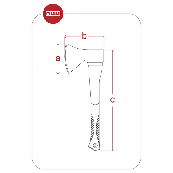 Yapar BAF08 El Baltası Nacak Fiber Saplı 800gr - 92792 - 4