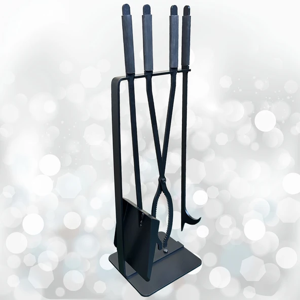 Şömine Seti Kürek Maşa Ateş Demiri Takımı Soba Şömine Aksesuar Set