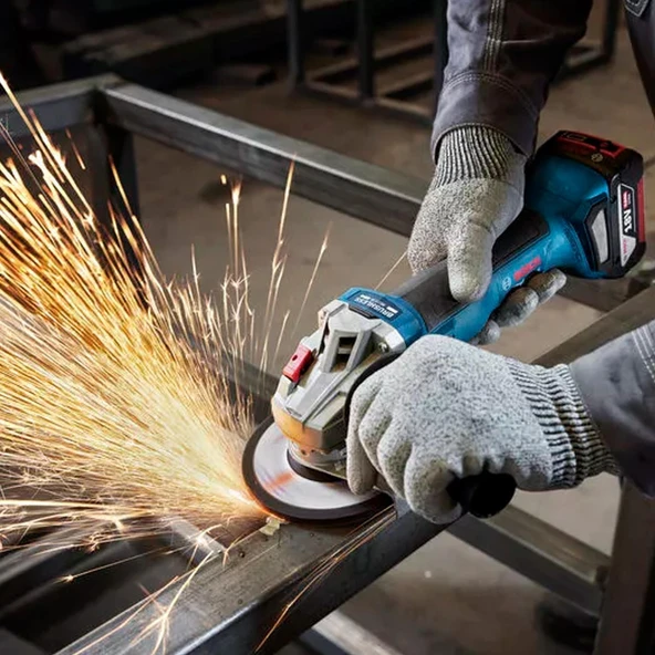 Bosch GWS 18V-8 Tek Akülü Avuç Taşlama Makinası 4Ah 125m - 06019N9021 - 6