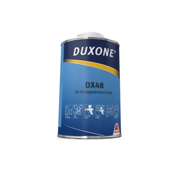 DUXONE DX 48 2K HS Akrilik Vernik 1LT - Yüksek Katı İçerikli, Profesyonel Kalite