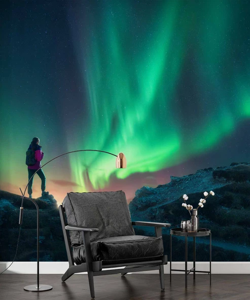 Kutup Işıkları Manzaralı Duvar Kağıdı - Resim 6